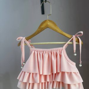 پک 4 عددی تاپ و دامن سرمه رنگ صورتی